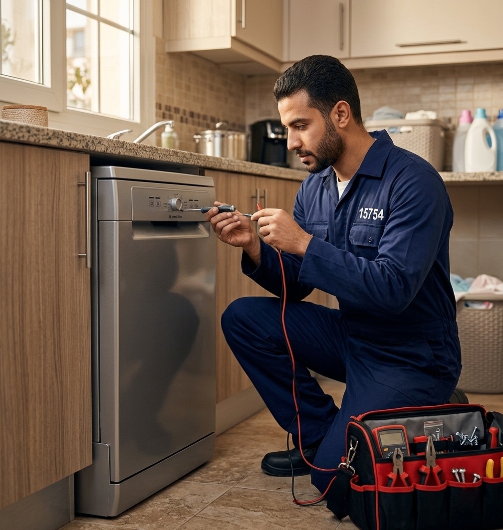 داخل غسالة سامسونج يظهر فلتر الصرف